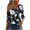 Marine E, variante sur Chemises Décontractées pour Femmes Mode T-Shirt Décontracté Imprimé Col Rond Manches Longues Blouse à Fermeture Éclair Gris B S