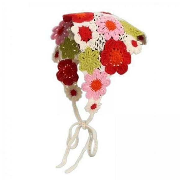 5xCrochet Hair Bandana Hair Lyling Decor Lindas bandas de pelo de pañuelo para niñas para niñas Mujeres 6 piezas