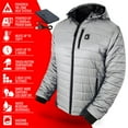 thumbnail image 5 of ActionHeat 5V Men's Insulated Puffer Battery Heated Jacket W/ Hood XL, 5 of 5
