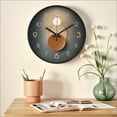 thumbnail image 2 of REGALWOVEN Exquisite Patterns Wall Clock, Silent Non Ticking Battery Operated Modern Clocks for Home Black-1 12 inch, 2 of 6