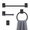 Black (4 Piece)-16 inch, variant on 16 inch Black (4 Piece) Bathroom Accessories Set