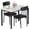 White, variant on MOOSENG 3-Piece Dining Table Set for 2, Modern Style Kitchen Table and 2 Chairs, Compact Industrial Breakfast Nook Set for Small Spaces, Apartments, Living Room