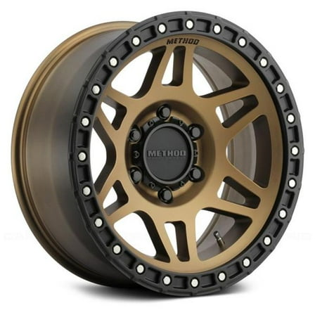 17 x 9 in. -12 mm Offset 6 x 139.7 mm Bolt Pattern 06.25 mm Center Bore Wheel Rim, Bronze & Black Street Lip