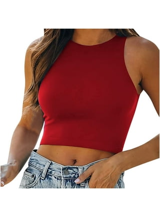 Lucky Brand Women's Sweetheart Lace Crop Top Red Size XXL