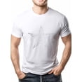 thumbnail image 1 of T-Shirts for Men, Vintage Star Crew Neck Cotton T-Shirt Men's Short Sleeve White Vintage Stars, 1 of 8