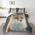 thumbnail image 2 of Feelyou Kawaii Jungle Fox Full Size Comforter Sets, Winter Wildlife Animal Bedding Comforter Set, Teen Kid Child Bedding Sets, Microfiber Bedroom Decor, 3 Pieces, 2 of 8