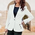 thumbnail image 4 of Casual Blazers for Women 2025 Long Sleeve Notch Lapel Collar Button Slim Fit Business Casual Work Office Jacket, 4 of 6