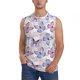 thumbnail image 1 of Fotbe Butterflies in Pastel Men's Camiseta sin Mangas Estampada para Hombres, Playera Casual para Gimnasio, Entrenamiento, Playa-X-Large, 1 of 7