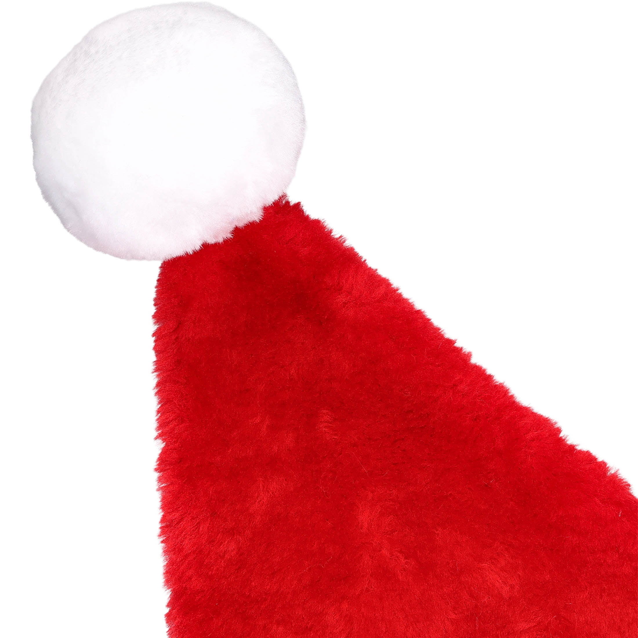Large Plush Santa Hat, Red and White, 16", by Holiday Time