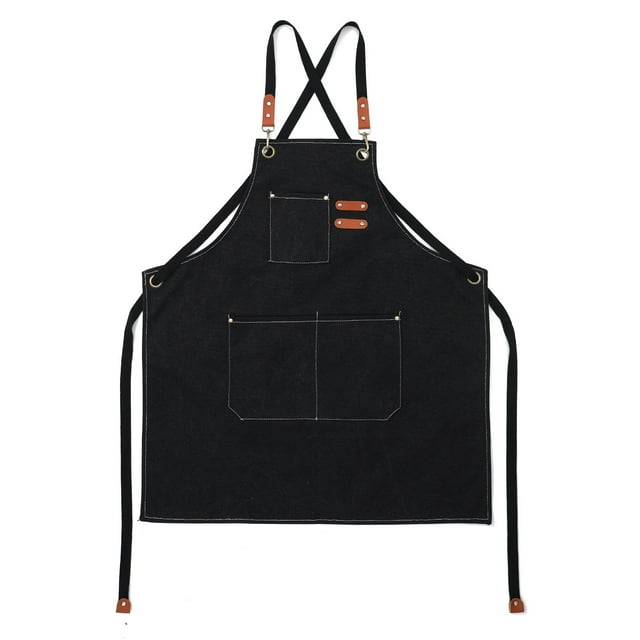 Graflsoa Multi-Functional Waterproof Barber Apron with Dustproof Pockets, Durable Canvas Material in Various Colors, Practical for All Work Environments