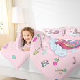 thumbnail image 5 of Feelyou Kawaii Magic Unicorn Bedding Comforter Set, Dreamy Rainbow Cloud Twin Comforter Sets, Cute Cartoon Animal Reversible Bedding Set, Breathable Home Decor, 2-Piece, 5 of 9