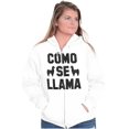 thumbnail image 3 of Como Se Llama Alpaca Animal Humor Zip Up Hoodie Men's Women's Brisco Brands S, 3 of 6