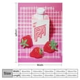 thumbnail image 4 of WERPE  Pastel Pink & White 90s Vaporwave Japanese Strawberry Milk Shake Kawaii Throw Blanket White, 4 of 6