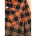 thumbnail image 6 of Bagilaanoe Toddler Baby Girl Boy Shirt Jacket Gradient Plaid Long Sleeve Single-Breasted Shacket Coat 18M 24M 3T 4T 5T 6T Kids Fall Casual Outwear, 6 of 9