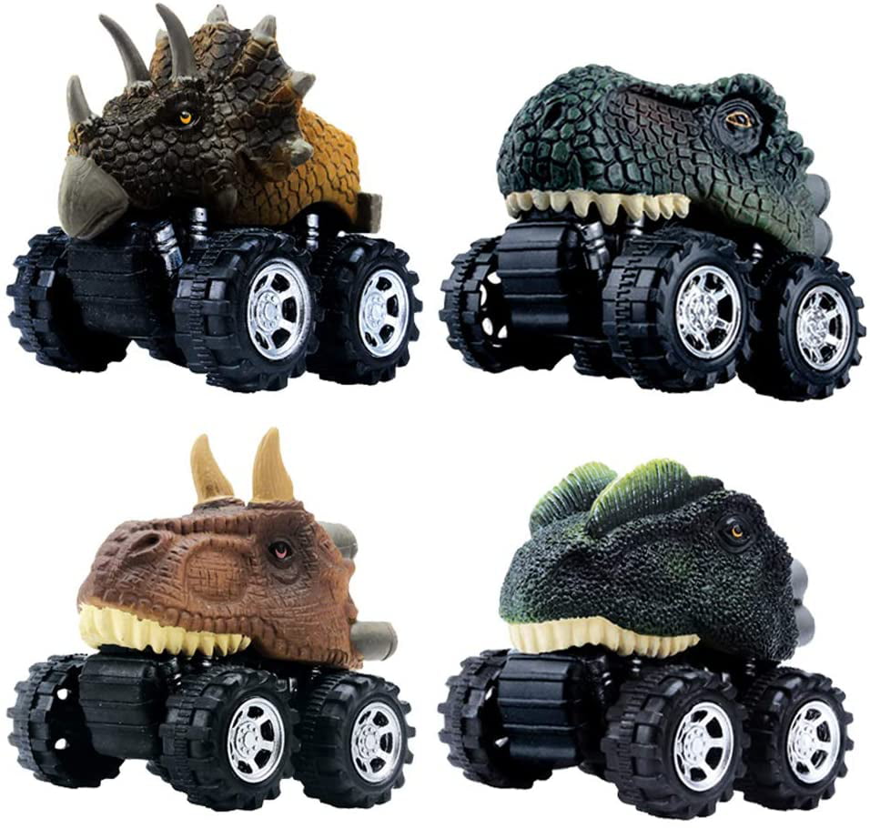 Yxiudeyyr Dinosaur Toy Pull Back Cars,Dino Toys for Girls Boys and Toddlers Dinosaur Games with T-Rex Pull Back Toy Cars 