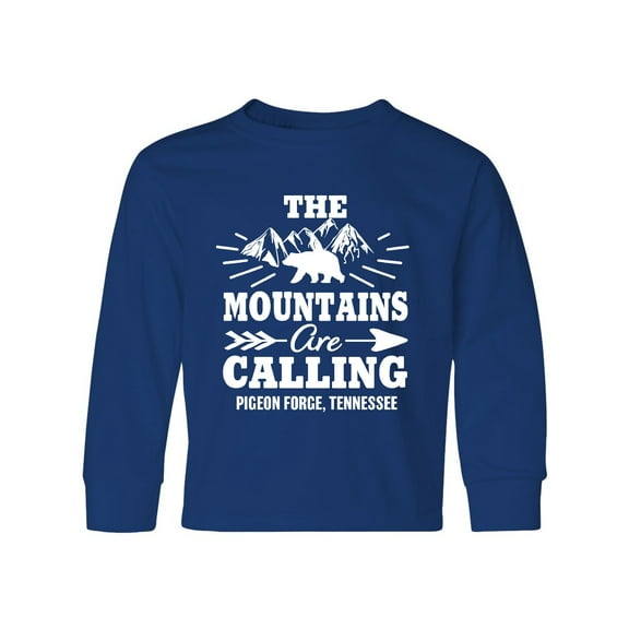 Inktastic Pigeon Forge Tennessee The Mountains Are Calling Long Sleeve Youth T-Shirt