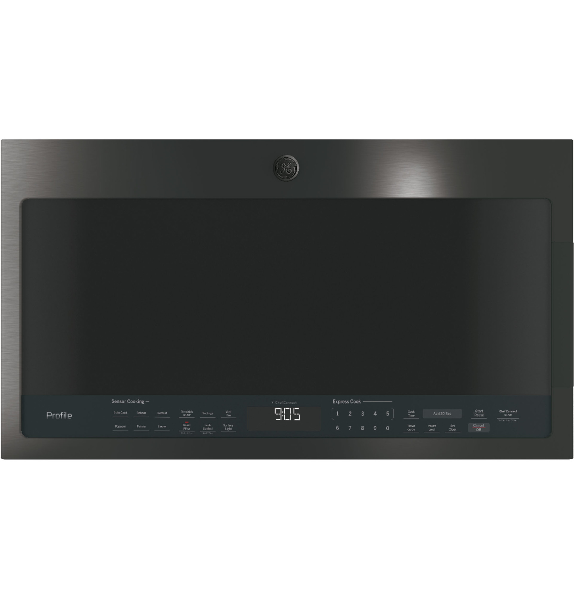 Ge Pvm9005bl Profile 30" Wide 2.1 Cu. Ft. 1000 Watt Over The Range Microwave - Stainless