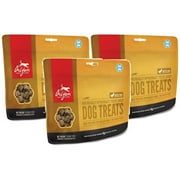 Angle View: orijen 3 pack of freeze dried duck dog treats, 3.25 ounces per pack
