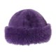 thumbnail image 1 of Gorro de invierno de piel sintética, grueso y moderno, ideal para actividades al aire libre en climas fríos, ciclismo, viajes y acampada. violeta, 1 of 8