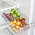 thumbnail image 4 of QPENWEI Bacs de Rangement pour Tiroir de Réfrigérateur, Pull Out avec Poignée, Boîte de Organiseur pour Support D'étagère de Frigo, Récipient Transparent pour Oufs et Fruits, 4 of 5