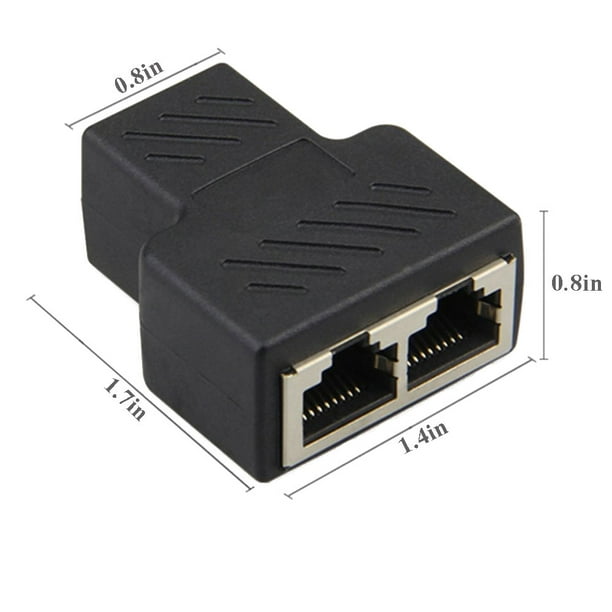 Répartiteur RJ45 4 en 1, connecteur réseau Ethernet LAN, câble adaptateur  d'extension, convertisseur de téléphone