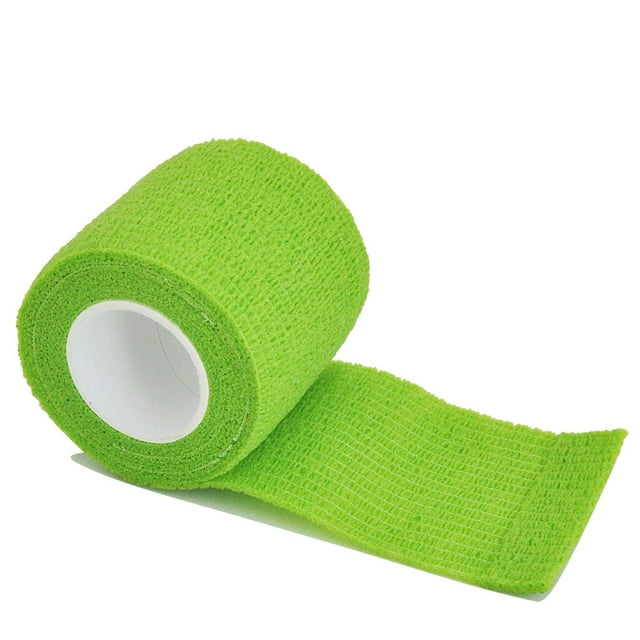 1 Rouleau 2.5/5/7.5/10cm*4.8m Bandage Élastique Auto-Adhésif Non Tissé pour Fixation Sportive Doigt Poignet Jambe