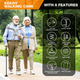 thumbnail image 4 of KEKOY Walking Cane, Canes for Men Women with Led Light, Foldable Adjustable Cane for Seniors Stability, 360 Pivoting Base Quad Cane with 2nd Handle and Carrying Bag, 4 of 11