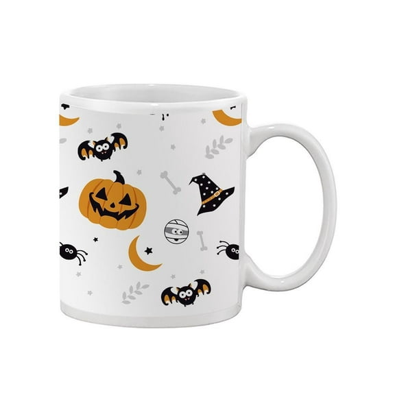 Halloween Bats And Pumpkins Mug - Image by Shutterstock,
