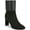Black MC, variant on Womens Black Cuffed Padded Ajojo Almond Toe Block Heel Zip-Up Dress Boots 9 M