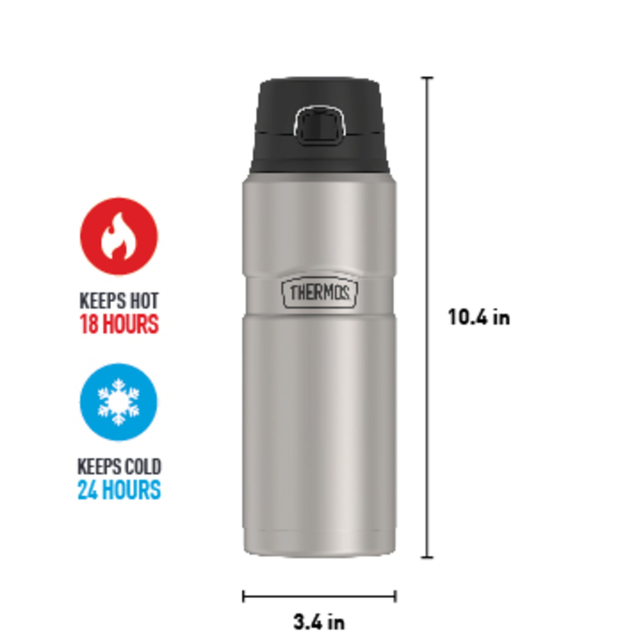 64 Oz Thermos2l Stainless Steel Thermos Bottle - Vacuum Insulated For  24-36 Hours
