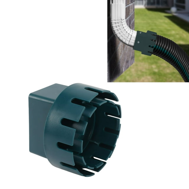 Rain Gutter Downspout Extensions, Flexible Plastic Drain Adapter Replacement For Water Collecting