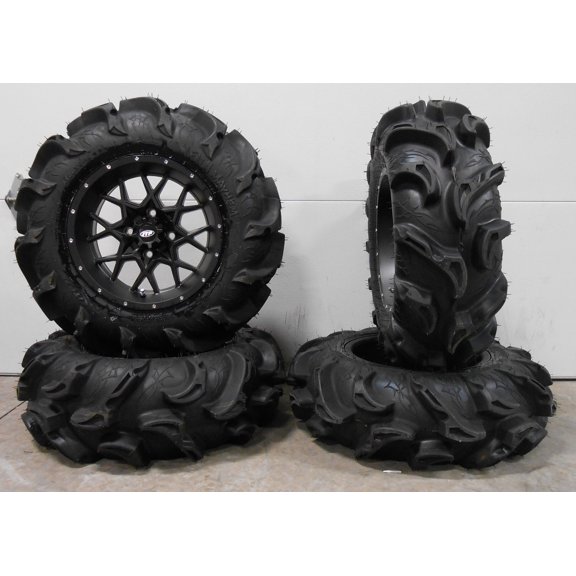 ITP Hurricane 14" Wheels Black 28" Mega Mayhem Tires Honda Foreman Rancher SRA