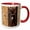 Red/White, variant on 3drose, Usa, Arizona, San Xavier Del Bac Mission. Bronze Snake Handle on Door., 15oz Two-tone Yellow Mug