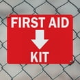 thumbnail image 5 of (2 Pack) First Aid Kit with Down OSHA ANSI Sign 14 Inch X 10 Inch Indoor / Outdoor Rust-Free Aluminum Metal Signs for Workplace, Workshop, and Construction Site, Made in the USA, 5 of 8