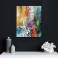 thumbnail image 5 of PIKWEEK Orange and Teal Abstract Wall Art Colorful Abstract Painting Orange Abstract Poster Art Teal and Yellow Abstract Wall Art Orange Yellow and Blue Abstract Picture for Living Room  No Frame, 5 of 5