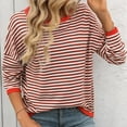 thumbnail image 4 of Utoimkio Cable Knit Striped Fall Crewneck Sweater Women's Soft Pullover Sweaters for Women, 4 of 8
