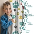 thumbnail image 3 of Blackout Kids Curtains,Dog Paw Print White Pattern Children's Insulated Curtains Set Of 2,Bedroom Essentials,Toddler Room Decor 52"x84", 3 of 5