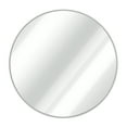 thumbnail image 2 of HBCY Creations Silver Circle Wall Mirror 16 Inch Round Wall Mirror for Entryways, Washrooms, Living Rooms and More (Silver, 16"), 2 of 9