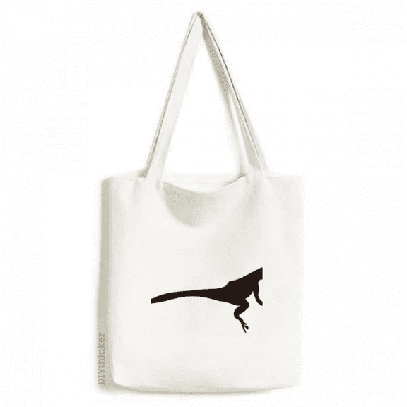 Black Lizad Animal Portrayal Tote Canvas Bag Shopping Satchel Casual Handbag