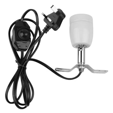 

Reptile Heat Lamp Holder | 300W Rotatable Ceramic Heating Bulb Base | Adjustable Clamp Spot Lamp Fixture with Thermostat Switch Fits for E27 UVA/UVB/Sun Heat Bulbs(Not Included)