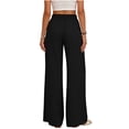 thumbnail image 7 of Lzobxe Pants for Women Wide Leg Linen Summer Casual Palazzo Flowy with Pocket Drawstring Loose Lightweight,Sizes S-4XL, 7 of 7
