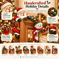 thumbnail image 5 of Christmas Peekaboo Door Frame Corner Decor Christmas Door Topper, 8 Styles Holiday Character Decoration for Doorway Window Wall Cabinet Christmas Home Decor, 5 of 8