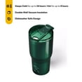 thumbnail image 2 of RTIC 30 oz Ceramic Lined Insulated Essential Tumbler, Leak-Resistant Lid, Emerald Green Metallic, 2 of 5