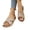 Beige, variant on Womens Platform Sandals Comfortable Walking Slide Soft Cushioning Footbed Casual Dressy Wedge Sandals Walking Sandals for Women with Arch Support