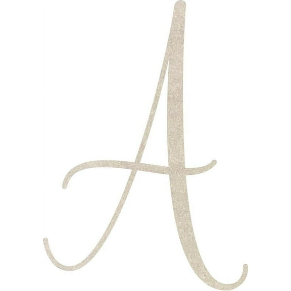 Wooden Letter (A) Unfinished Craft, 4'' Tall Paintable DIY, Script Rebeca Font