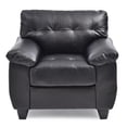 thumbnail image 3 of Modern Faux Leather Chair - Black Accent Living Room Chair, 3 of 5
