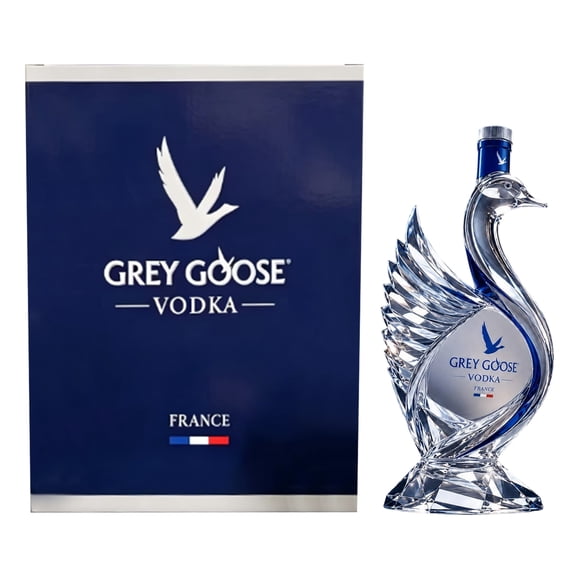 3D Grey Goose Whisky Bottle 30th Anniversary 1996-2026, Unique Sculpted Glass Vodka Decanter With Box for Home Bar Display (1PCS Grey Goose D)