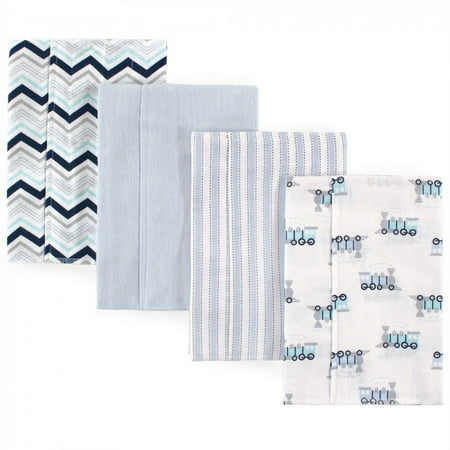 UPC: 0660168017434 | Luvable Friends Baby Boy Cotton Flannel Burp Cloths 4pk Train One Size