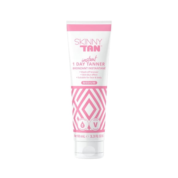 Loción autobronceadora SkinnyTan, bronceador instantáneo de 1 día, 100 ml