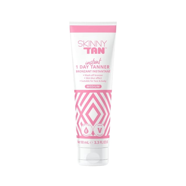 Loción autobronceadora SkinnyTan, bronceador instantáneo de 1 día, 100 ml